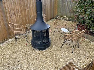Some new additions to the fire pit area.
