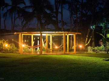 Hammocks at the lodge