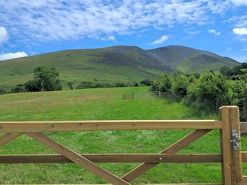 View of the site with skiddaw in the background