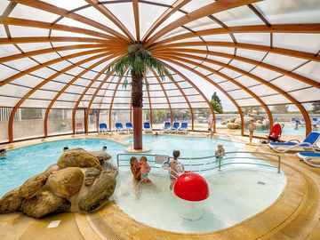Indoor pool with an area for kids