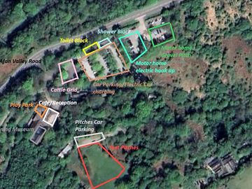 Layout of area and location of important facilities