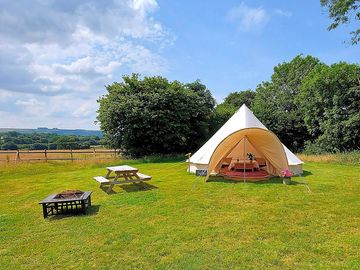 Bell tent sleeping four