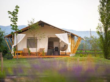 Safari tent exterior