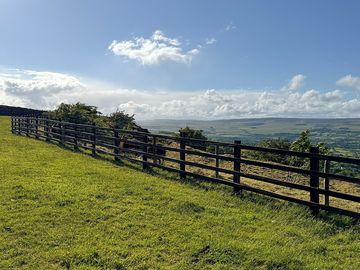Camping field overlooking Wensleydale