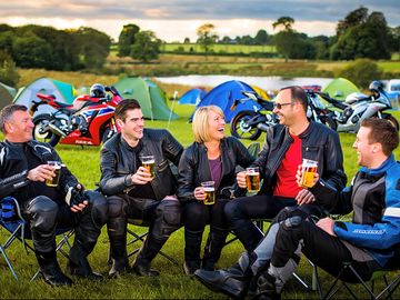 Perfect site for bikers visiting cadwell park