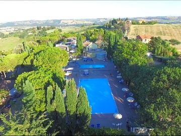 Aerial view of the pool