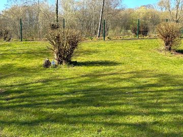 pitch 8, recommended for smaller caravans or trailer tents, camper vans. no motorhomes