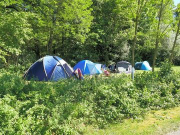Peaceful pitches in green surroundings