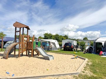 Pitch with playground view