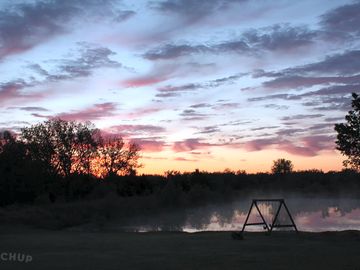 Overlooking hadley lake