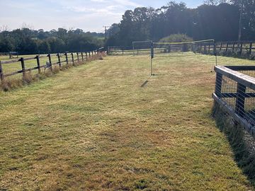 Hard standing and grass pitches