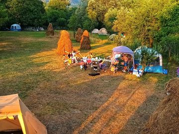 Backyard camping
