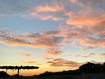 Evening sky over the site