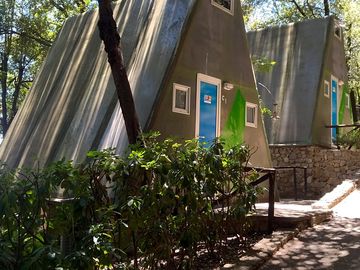 Exterior of the cabins