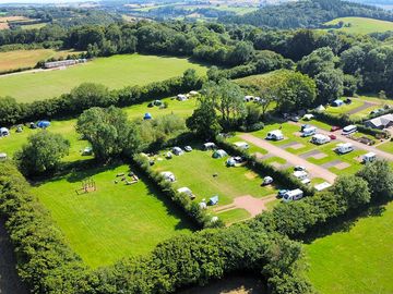 Aeriel view of the campsite