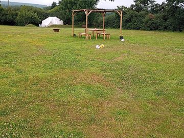 Pitches and seating area