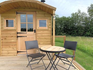 Private decking and table