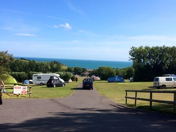 View of the site from the shop and office
