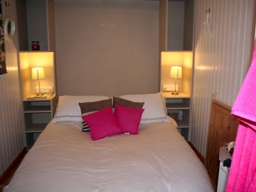 Comfy bed with bed linen provided