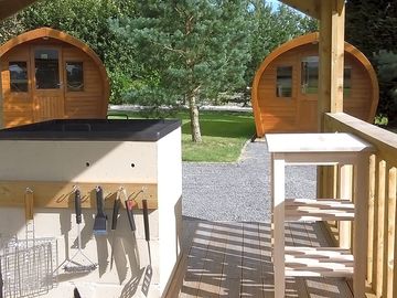 Evening sunshine and barbecue