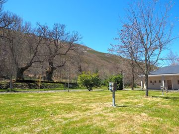 Mountain scenery from the pitches