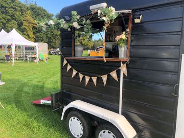 Bar in a converted horsebox
