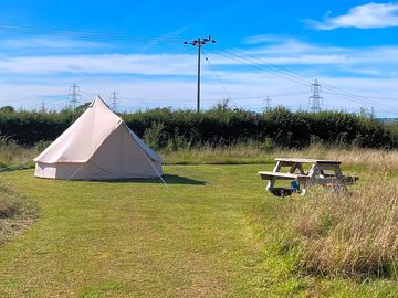 Bell tent on a normal pitch