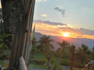 Sunset at the site