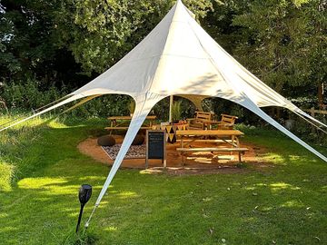 Shared seating area - perfect for sheltered dining or groups