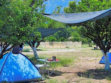 Tent pitches with beautiful views