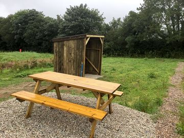 Picnic table and shelter