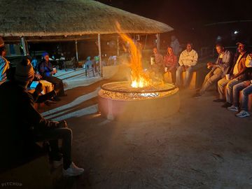 Evening campfire