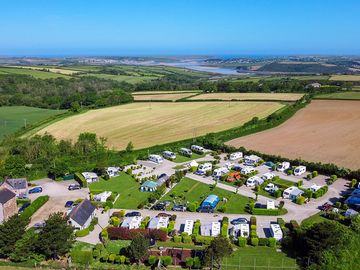 Aerial view across to Padstow / Rock / Camel Estuary