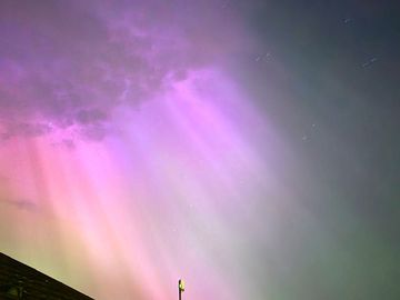 Northern lights over the site