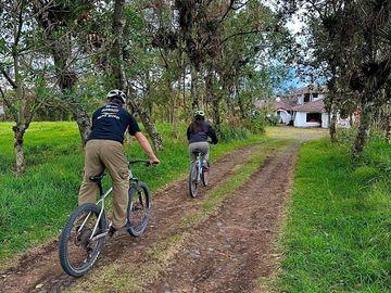 Cycling around the site