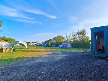 A view of our campsite on a summers day