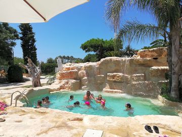 Stone swimming pool