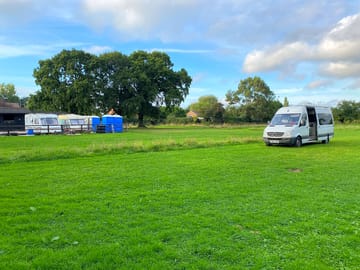 Our van in the field