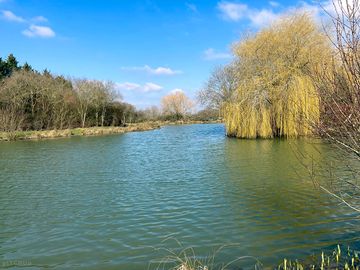 The site's fishing lake