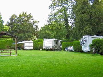 Spacious grass pitches