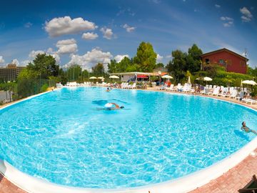 The pool on a sunny day