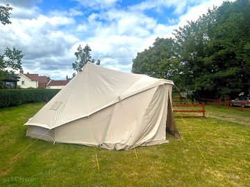 Outside of bell tent