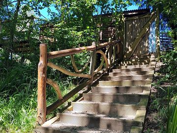 Shepherd's hut stairs