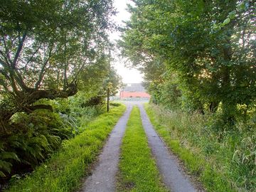 The track up to the house and campsite