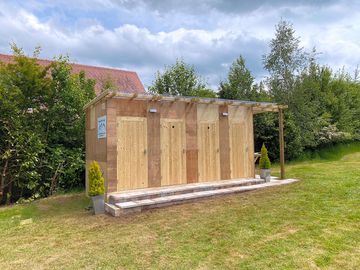 Toilets and showers available