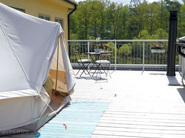 Front of the tent exterior
