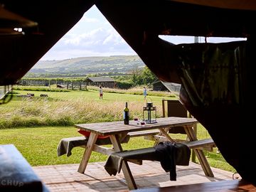 Cottage under canvas