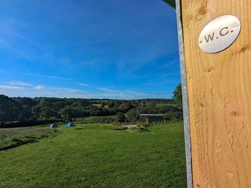 The toilet 'shed' at the top of the site