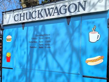 Our new food wagon on site! cash only