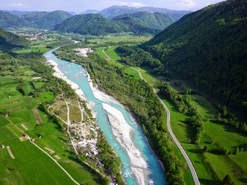 Campsite by the soča river